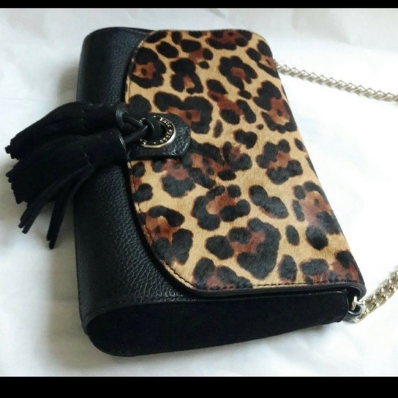 Kate Spade Ocelot/leopard Calf Hair Evening Clutch Tassel Purse - Picture 8 of 11